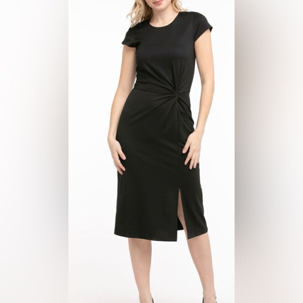 Ricki's Knotted Short Sleeve Dress Black